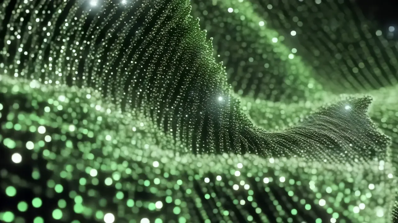 Ethereal Green Flowing Texture Background