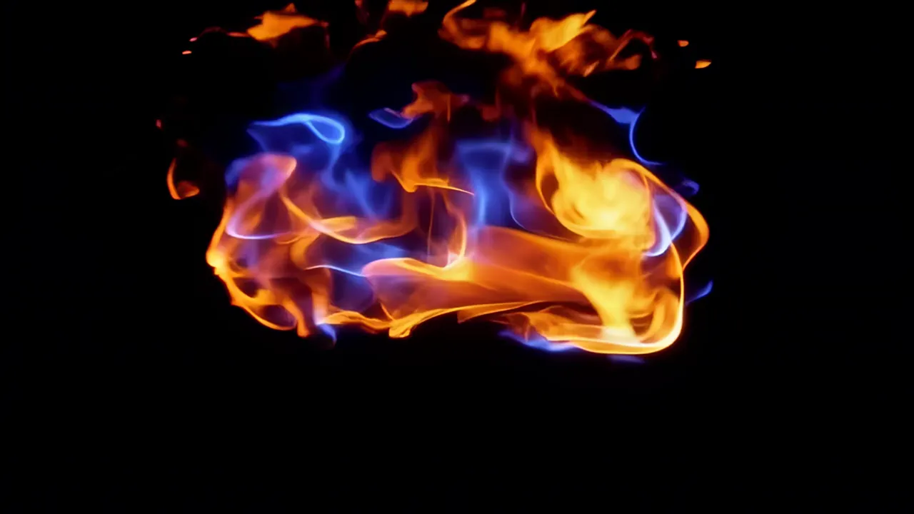 Expanding Flames Creating Vivid Fire Patterns