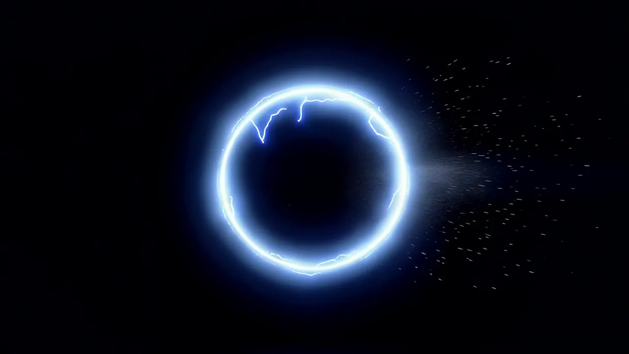 Expanding Shockwave Ring Effect in Dark Background