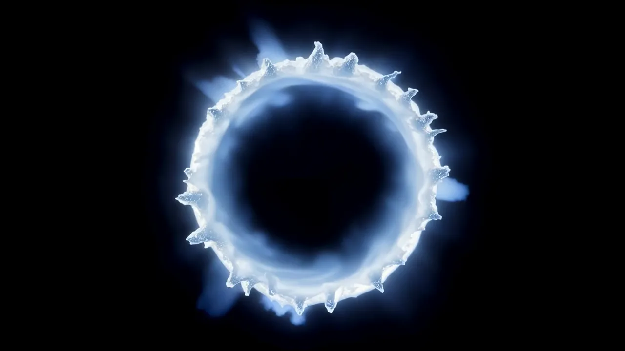 Expanding Shockwave Ring on Dark Background