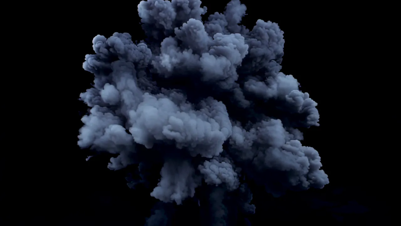 Expanding Smoke and Fire Explosion with Lightning Effects