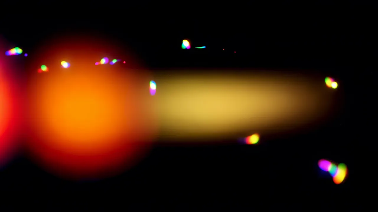 Expanding Warm Orange and Red Gradient Bloom on Black
