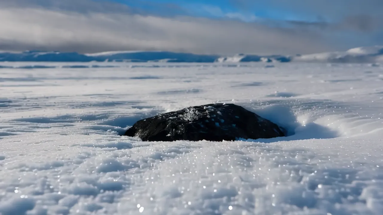 Expansive Arctic Ice Field Under Dramatic Winter Sky
