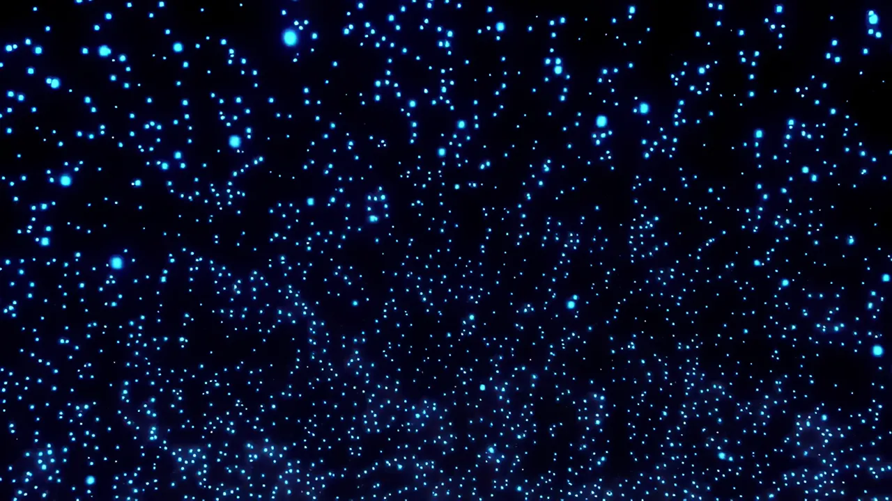 Expansive Field of Breathing Blue Light Points