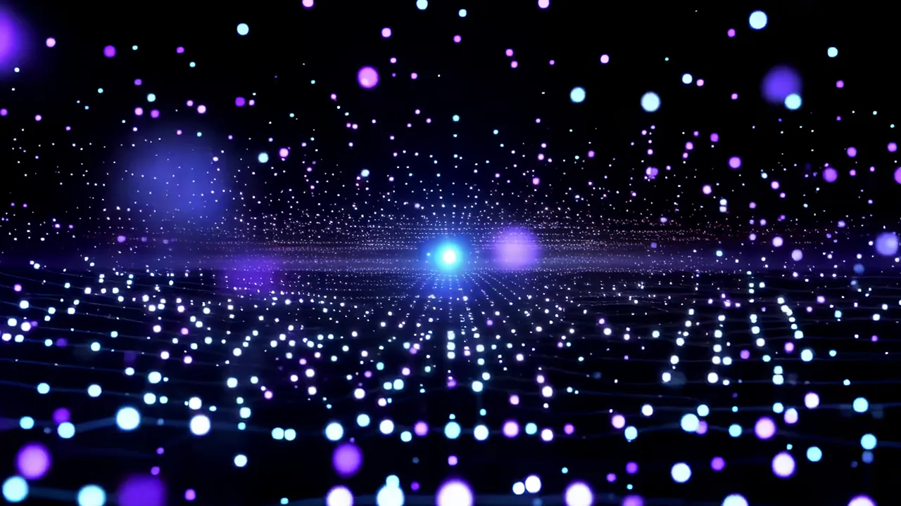 Expansive Field of Breathing Light Points in Black Void