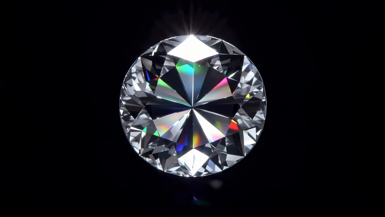 Extreme Macro of a Round Brilliant Diamond