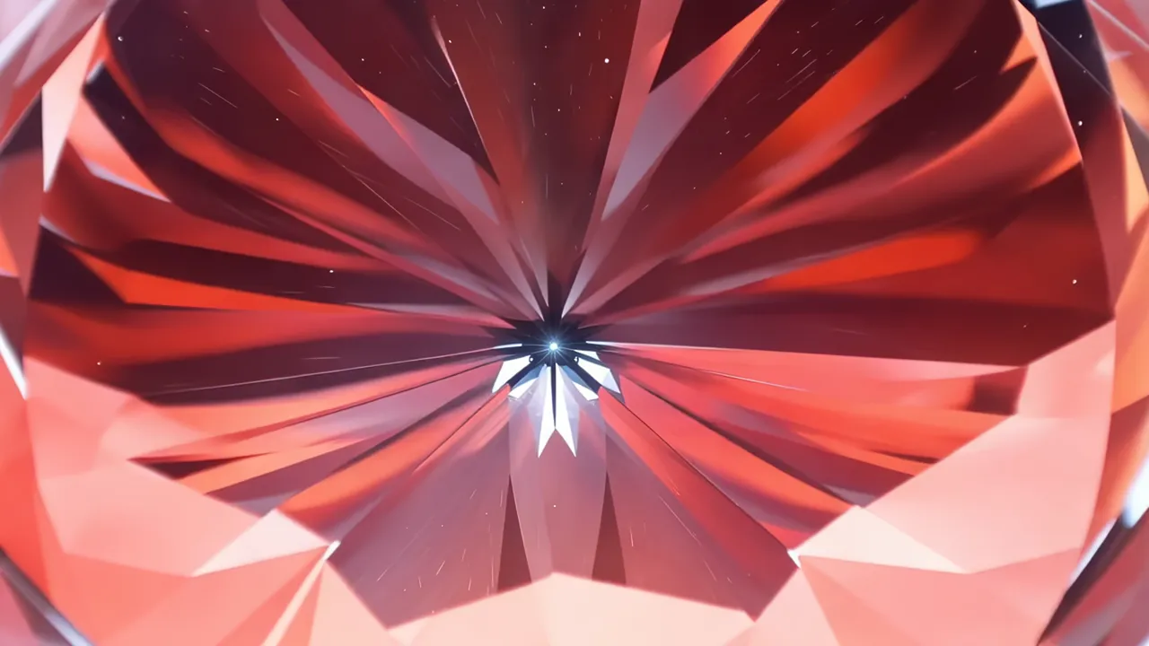 Extreme Macro of Rare Salmon-Pink Padparadscha Sapphire
