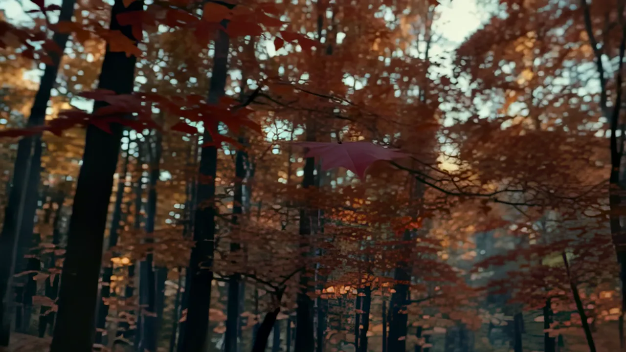 Fallen Autumn Leaves on a Forest Floor