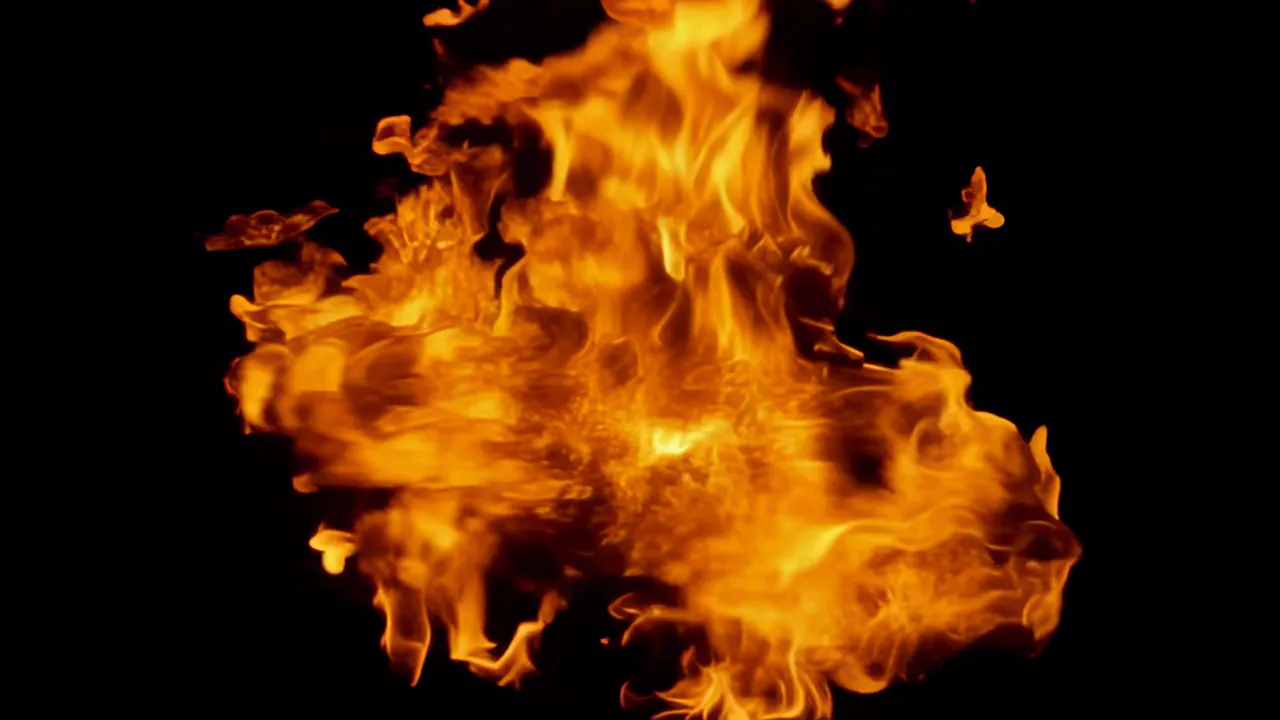 Fire Spreading in All Directions from Center