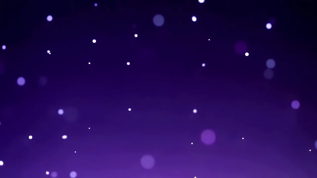 Floating Purple Particles on a Dark Background