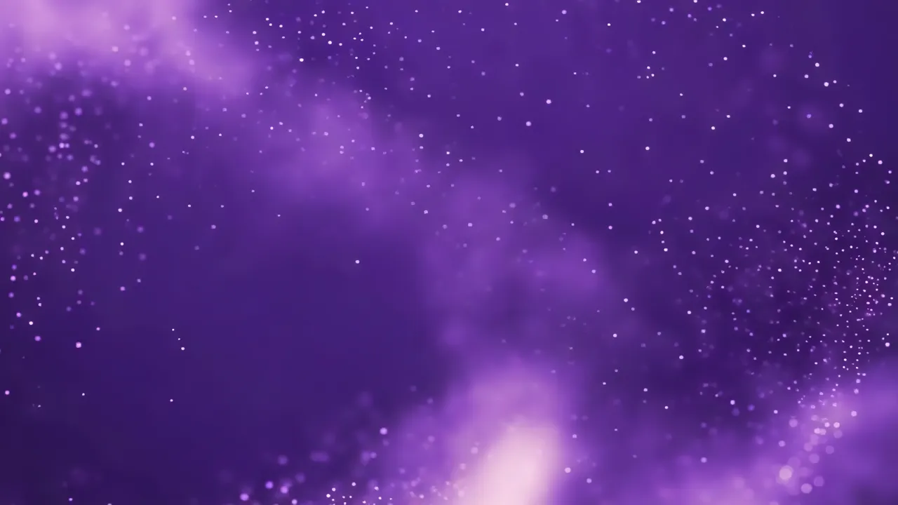 Floating Purple Shimmer Background with Light Particles