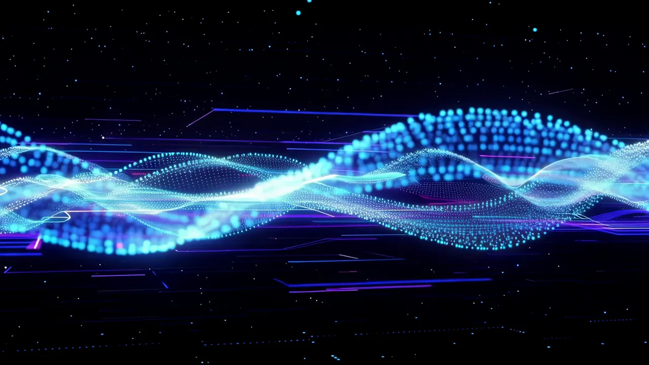 Flowing Blue Data Streams in a Dark Digital Landscape