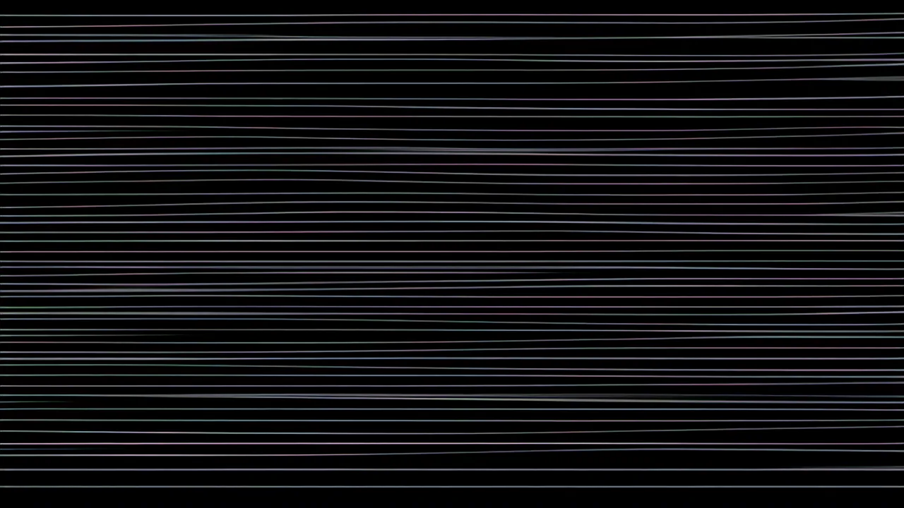 Flowing Sine Wave Pattern of Parallel Lines on Black Background