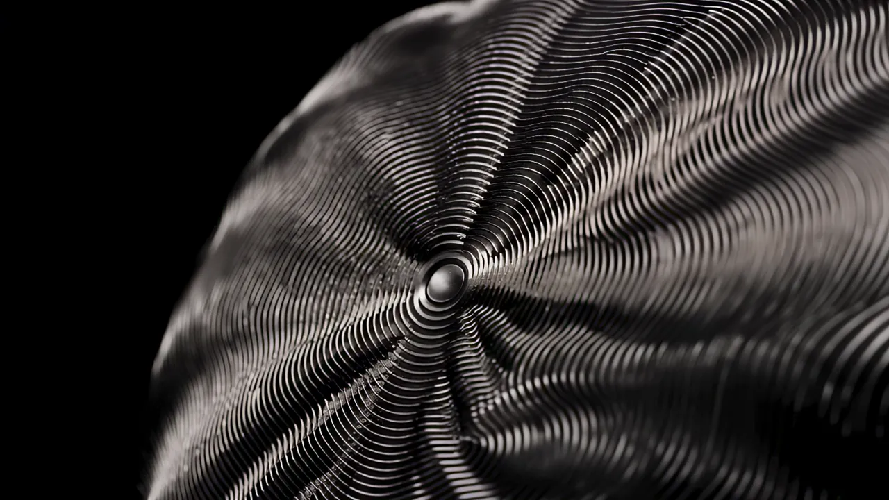 Fluid Contour Patterns with Dense Lines in Dark Background