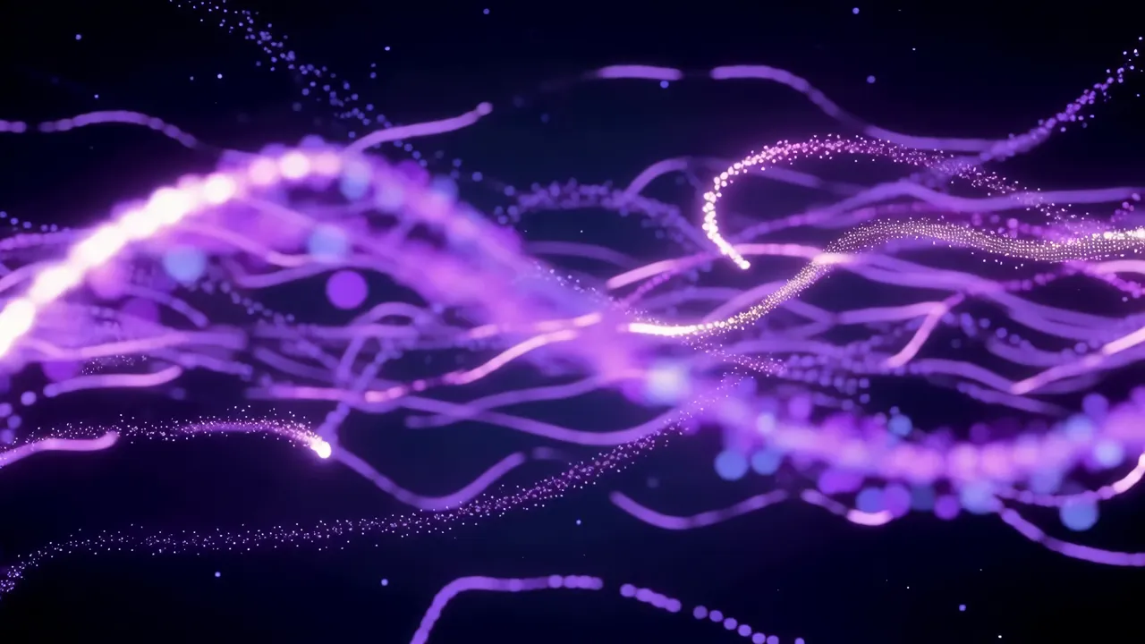Futuristic Abstract Purple Light Trails