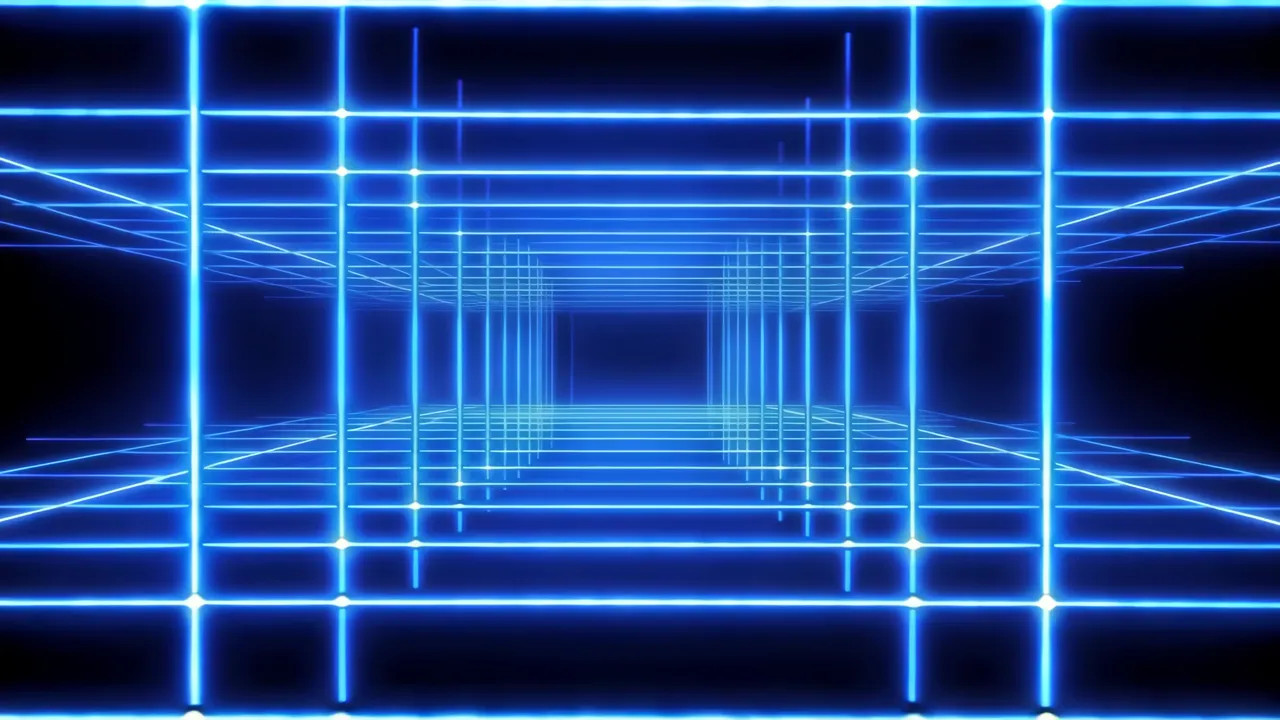 Futuristic Blue Glowing Lines Background