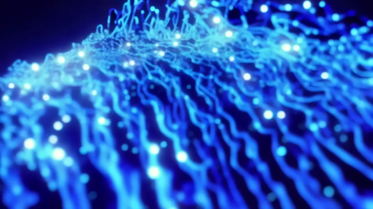Futuristic Blue Wave Energy Background Animation