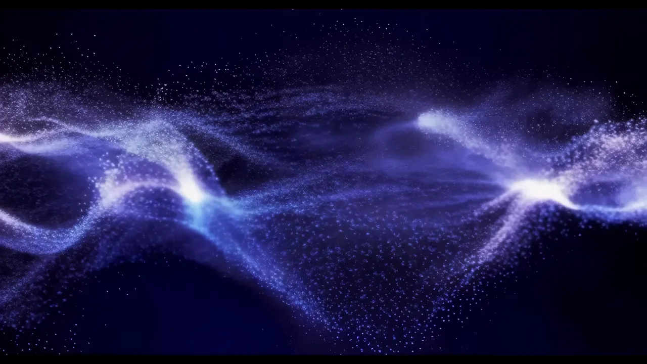 Futuristic Deep Indigo Wave-Like Shimmering Motion