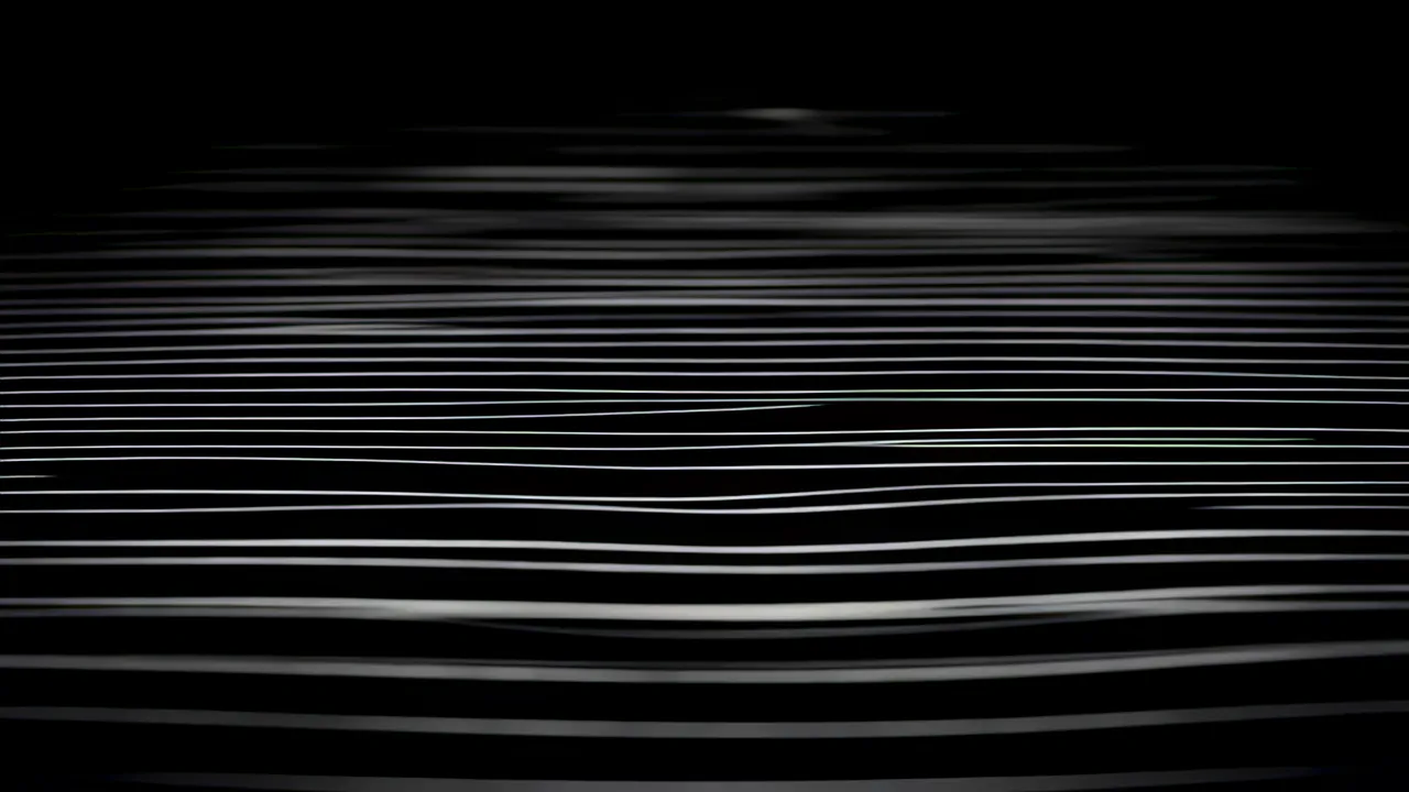 Gently Warping Parallel Lines on Black Background