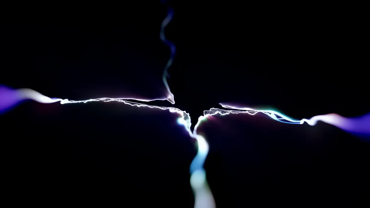 Glowing Dimensional Rift with Jagged Light Crack