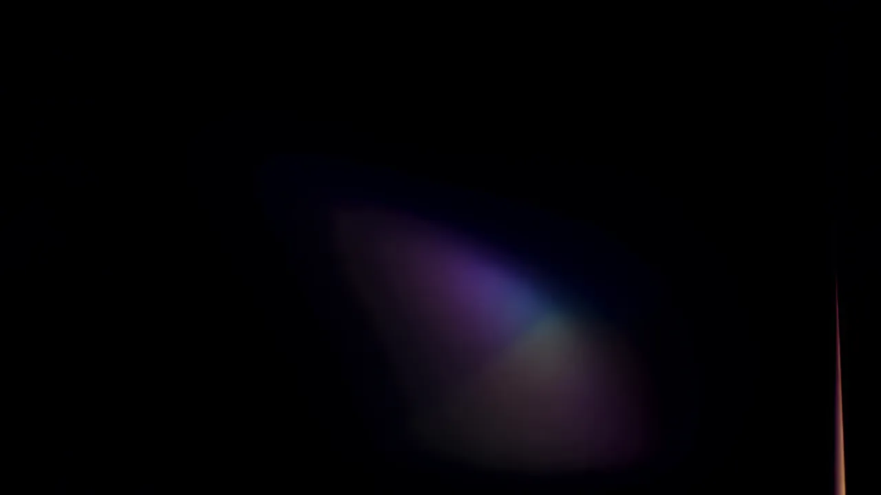 Golden Light Streak on Black Background