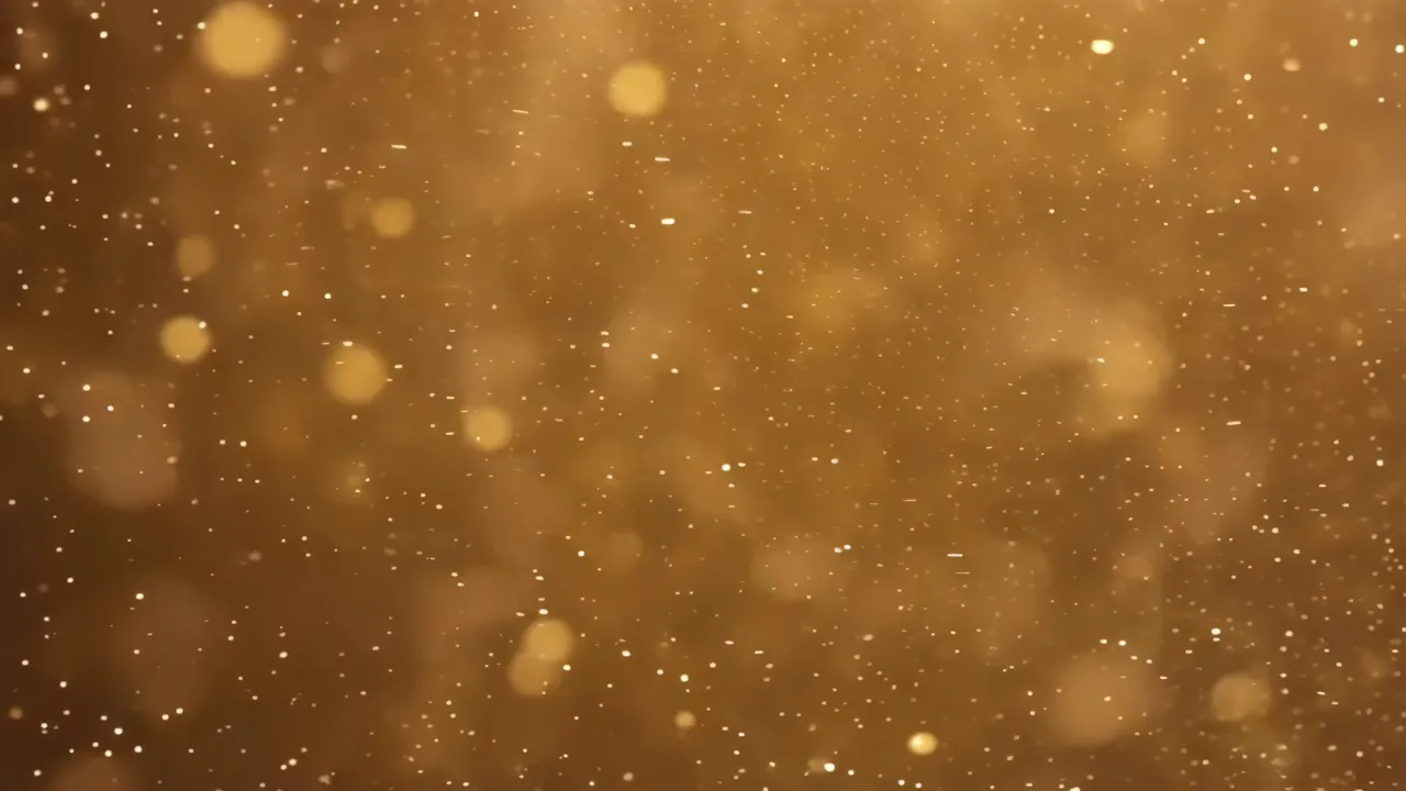 Golden Minimalist Swirling Particles Background