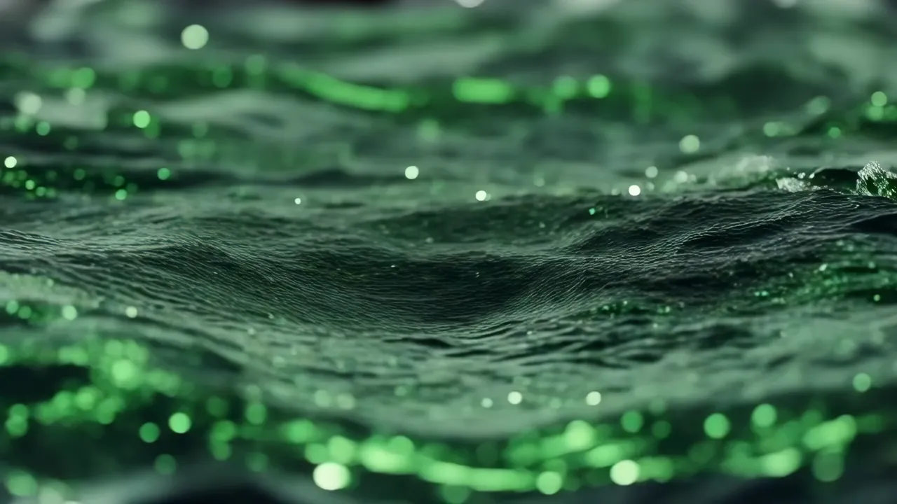 Green Minimal Flowing Shimmer Background