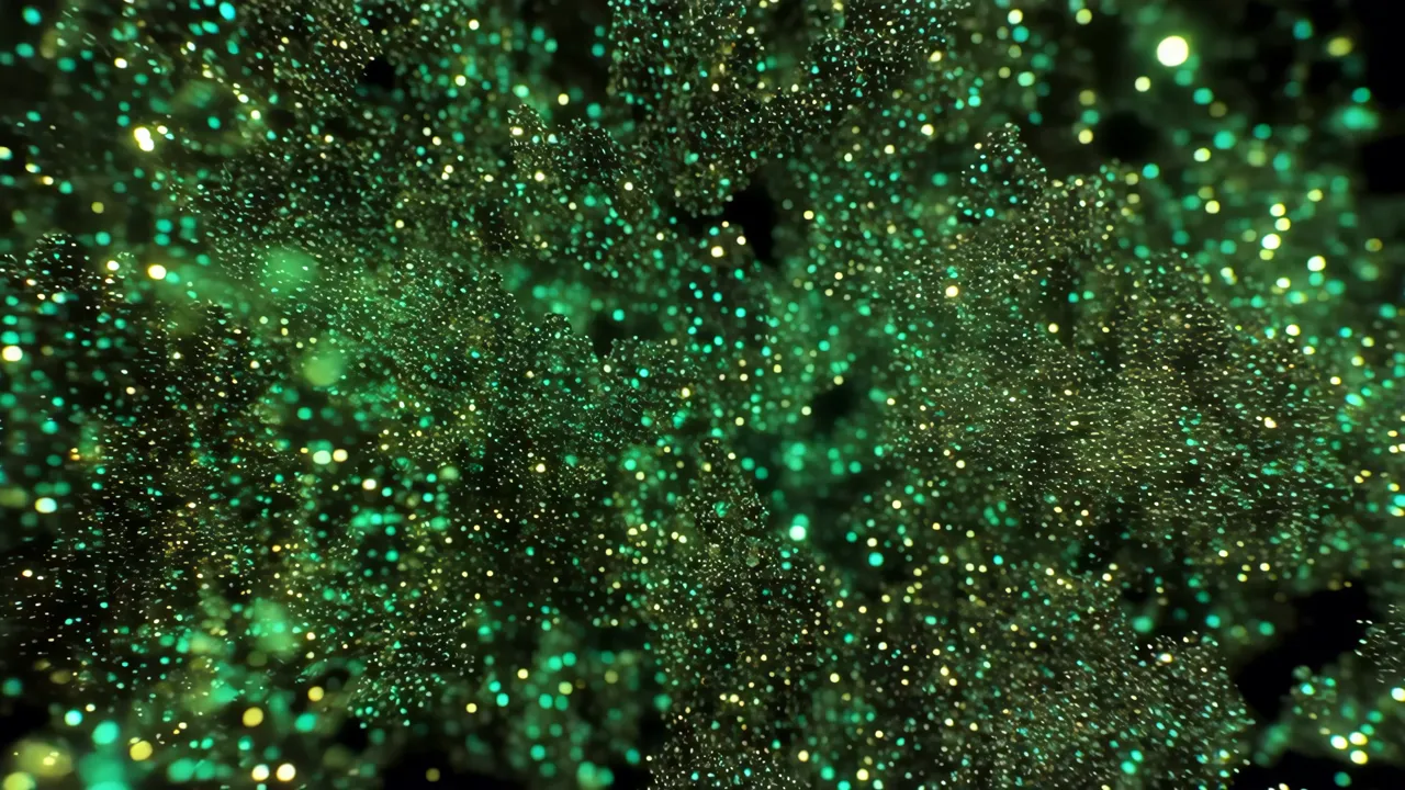 Green Minimal Pulsing Shimmer Motion Background