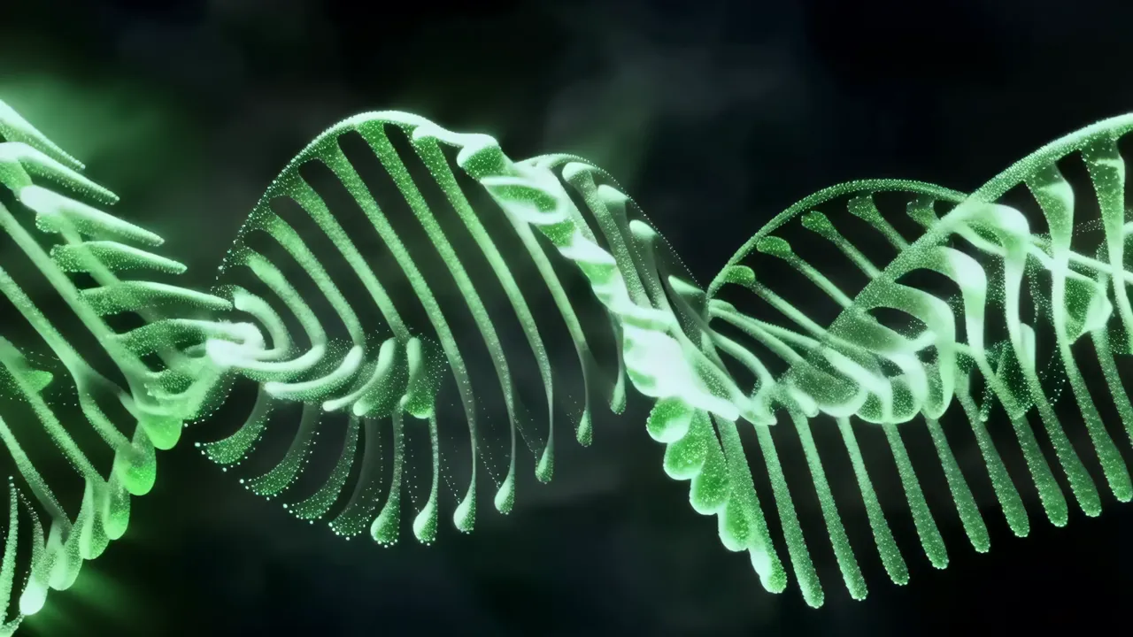 Green Sci-Fi Energy Waves with Soft Glow