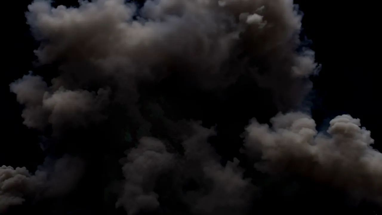 Heavy Atmospheric Smoke Filling Frame in Diffuse Cloud