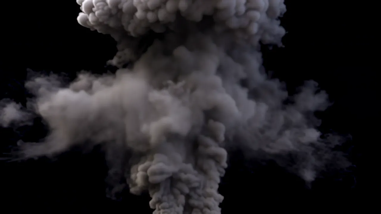 Heavy Low-Lying Smoke Layer Drifting Across Frame