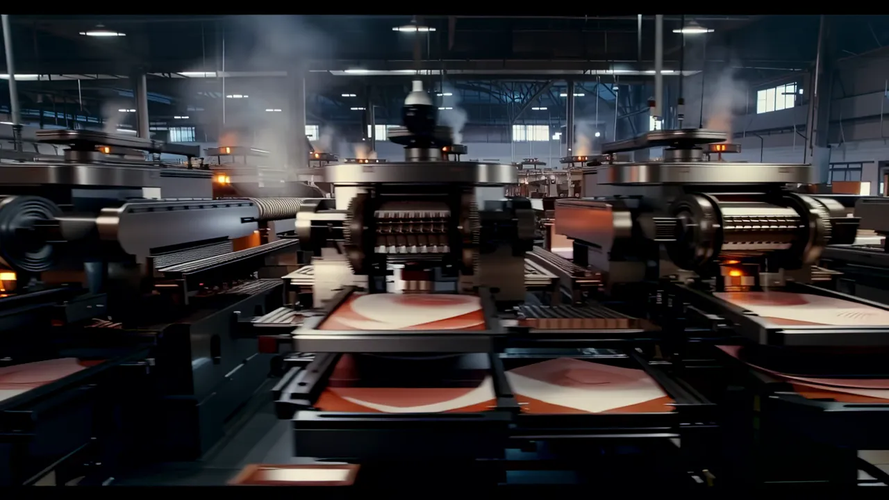 High-Speed Industrial Printing Facility with Machines