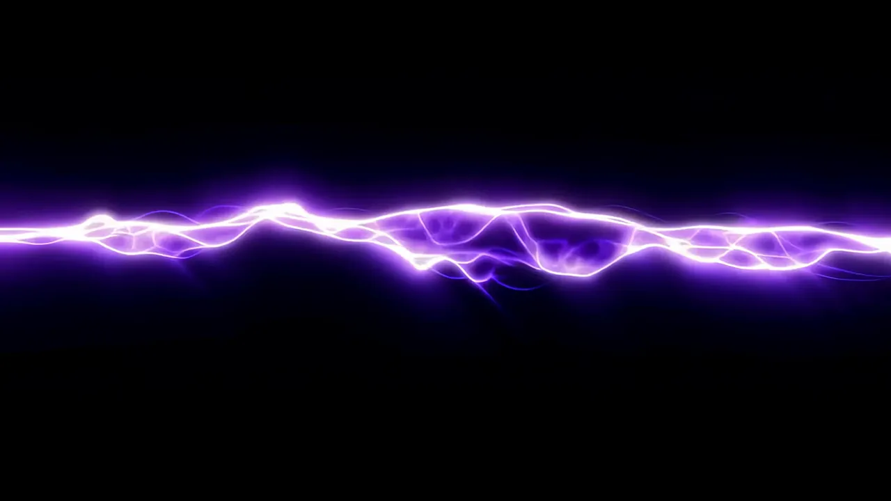 Horizontal Lightning Arc Across Frame Width
