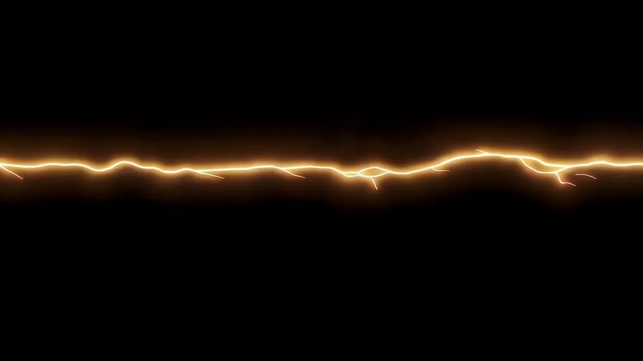 Horizontal Lightning Arc Across Frame