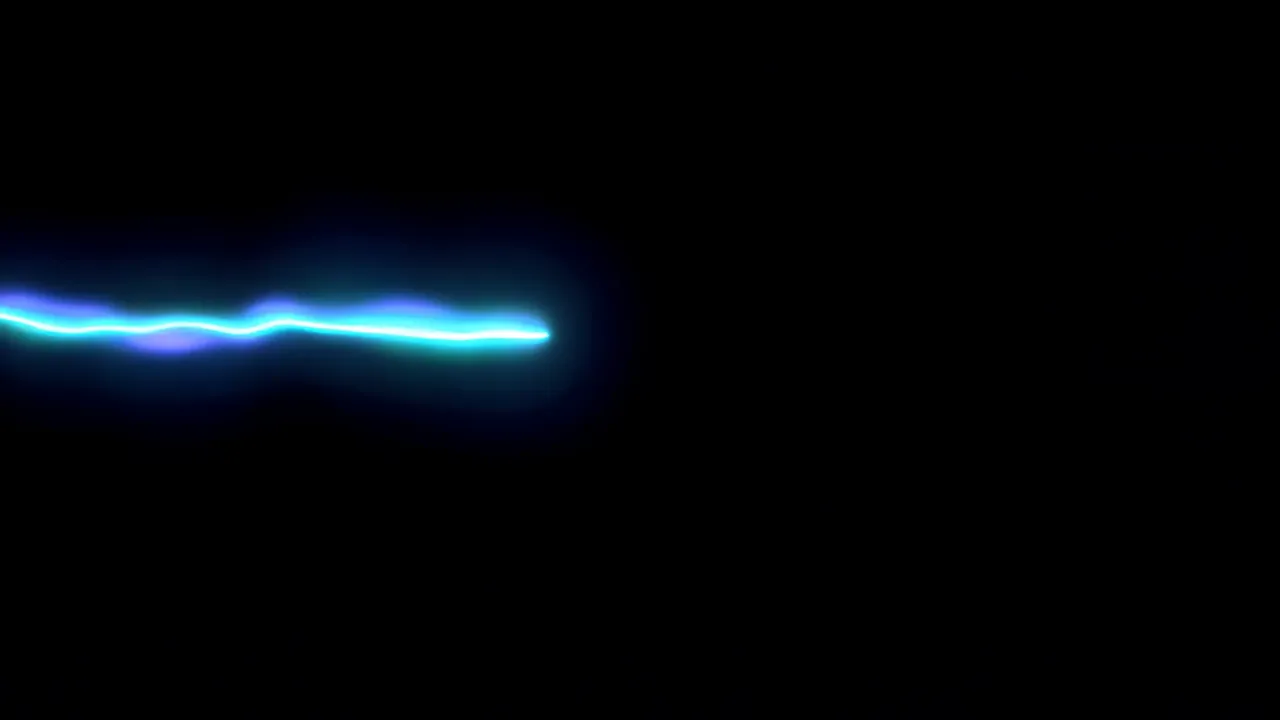 Horizontal Lightning Arc Across the Frame