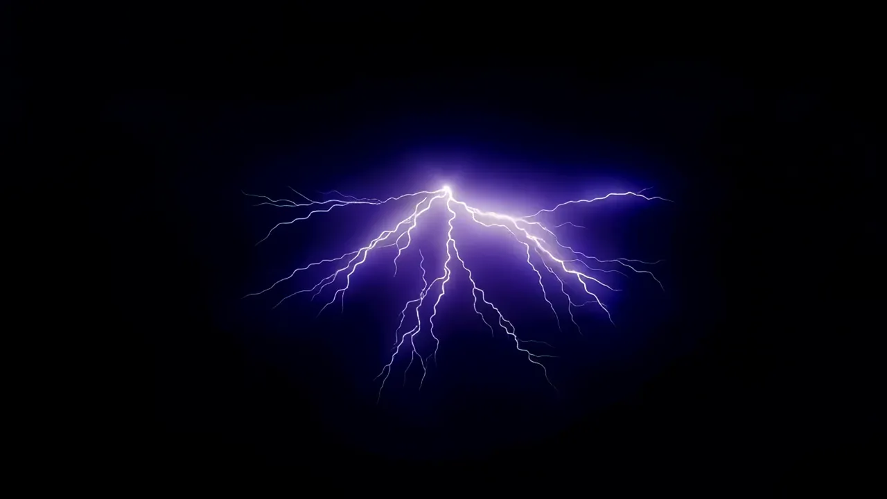 Illuminating Lightning Flash Creating Electric Glow