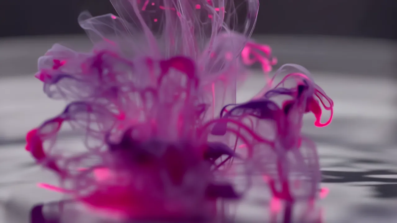 Ink Cloud Expanding and Thinning in Water