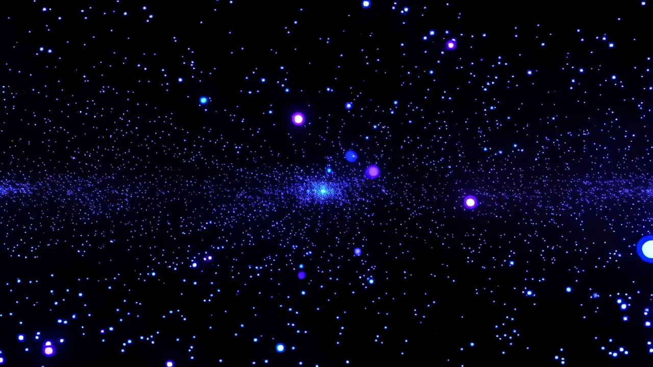 Interconnected Light Points in a Vast Space