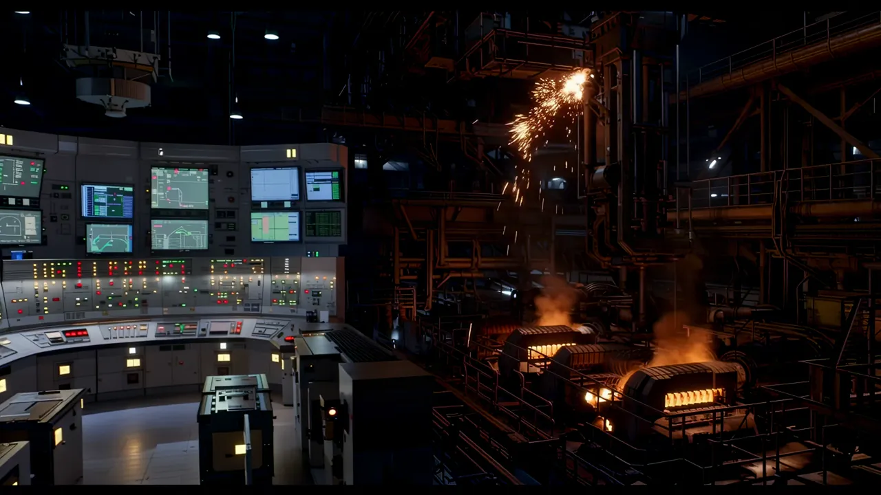 Interior of a Nuclear Power Plant Control Room