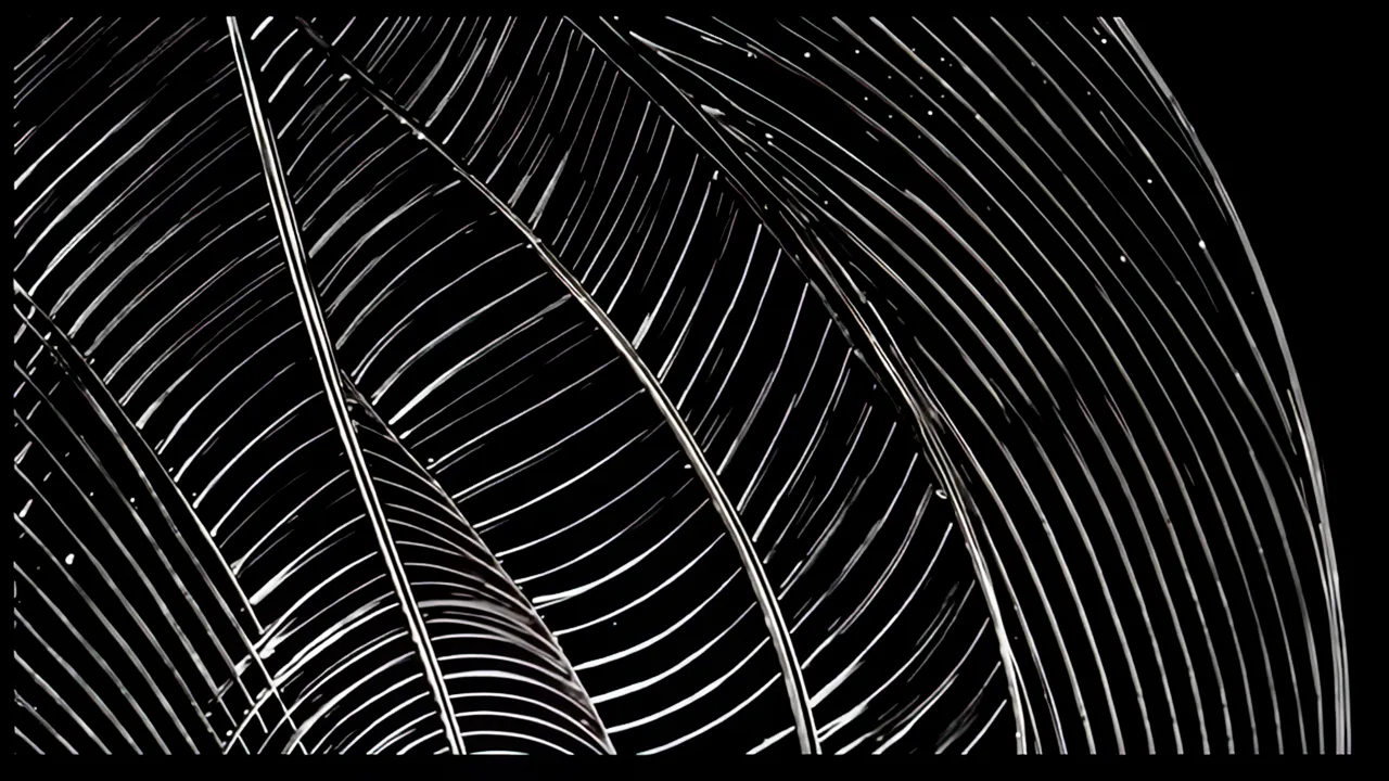 Intricate Curved Line Pattern on Black Background