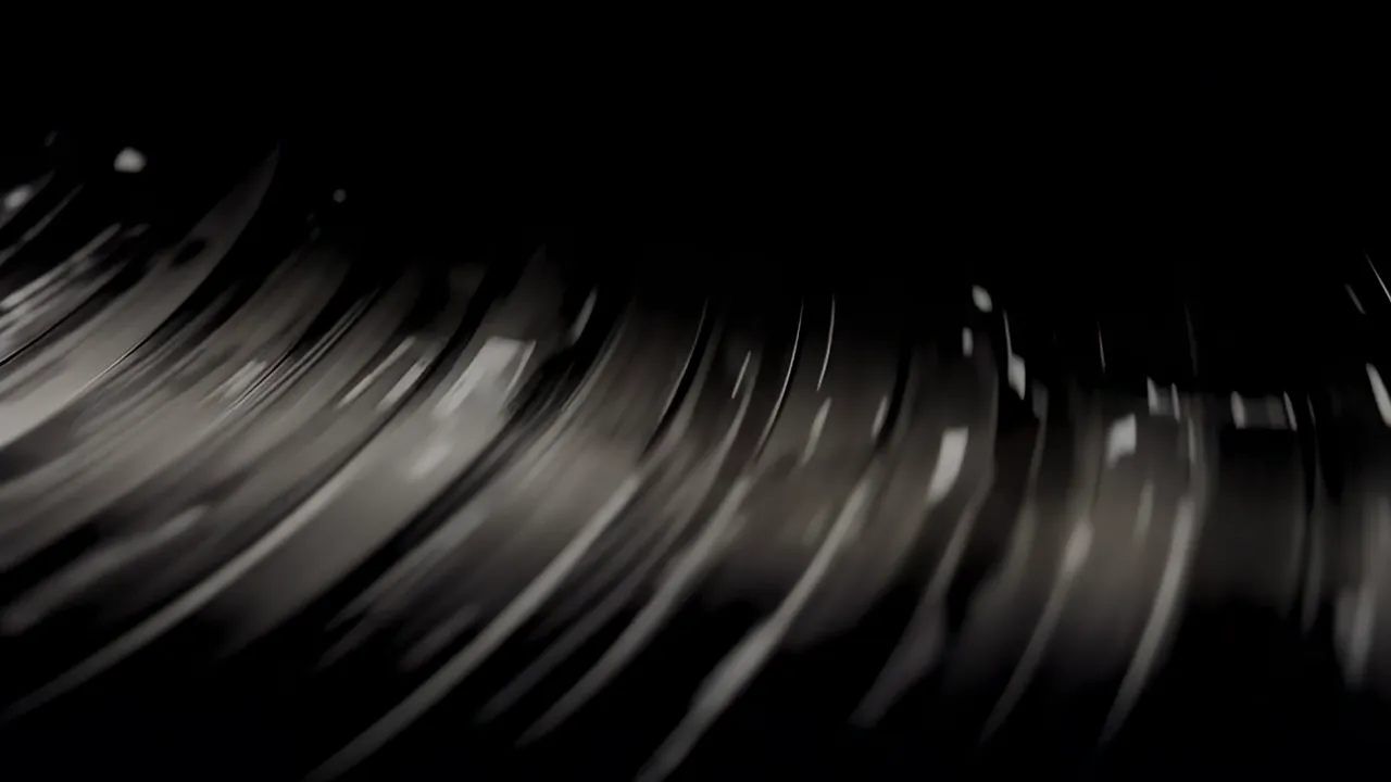 Intricate Lace-Like Network of Curved Lines on Black