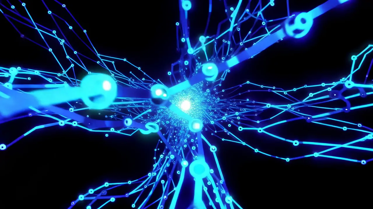 Intricate Web of Luminous Blue Pathways in Dark Space