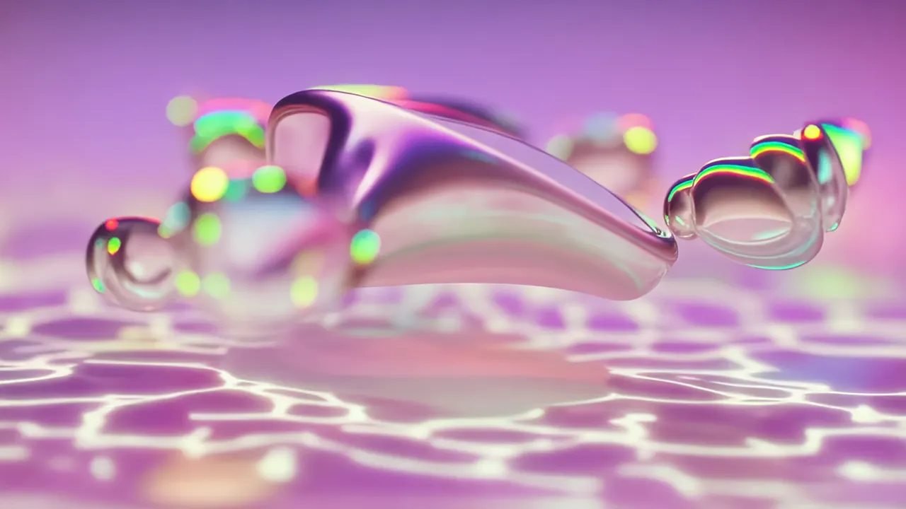 Iridescent Forms Flowing Through Pastel Atmosphere