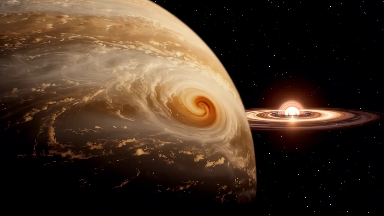 Jupiter's Surface with Great Red Spot and Cloud Bands