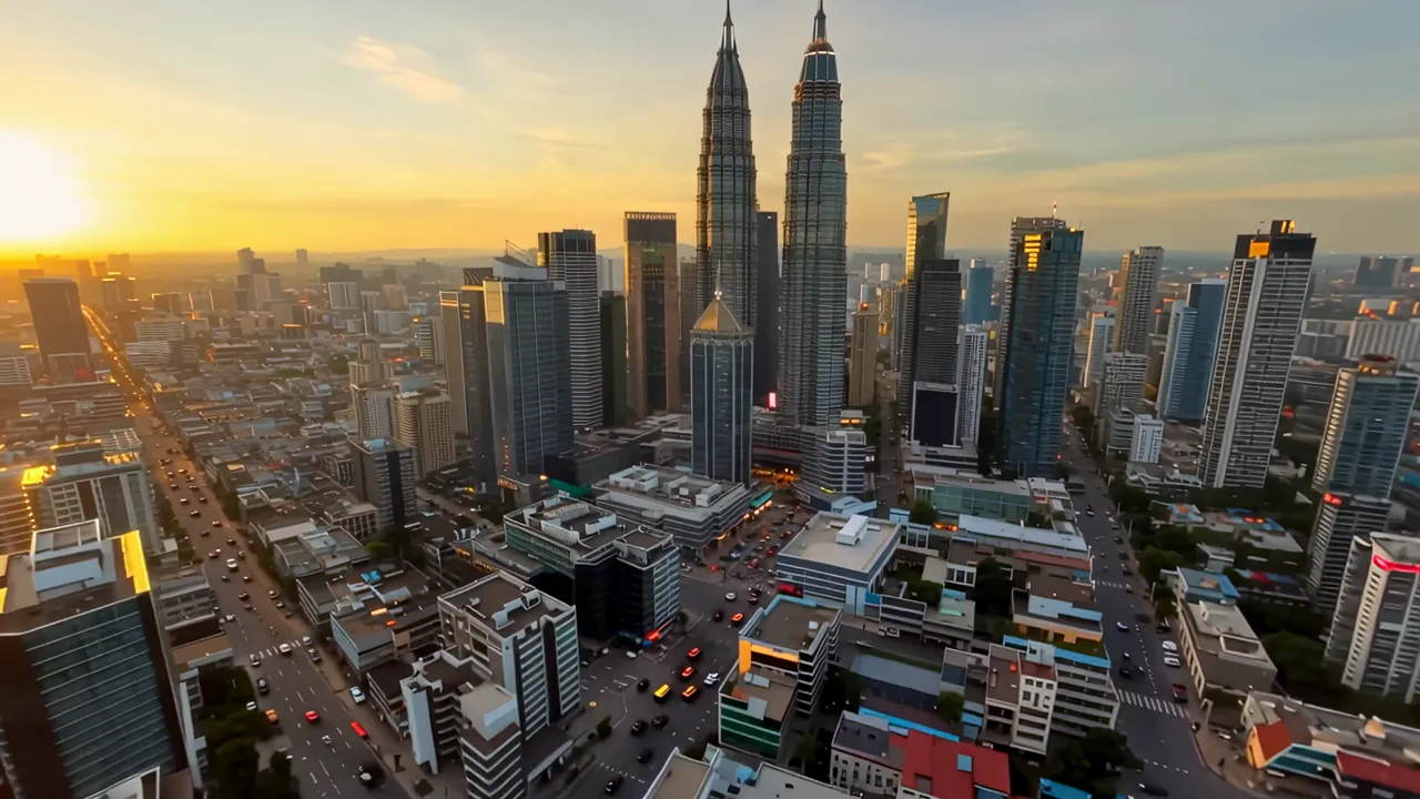 Kuala Lumpur City Center with Iconic Twin Towers