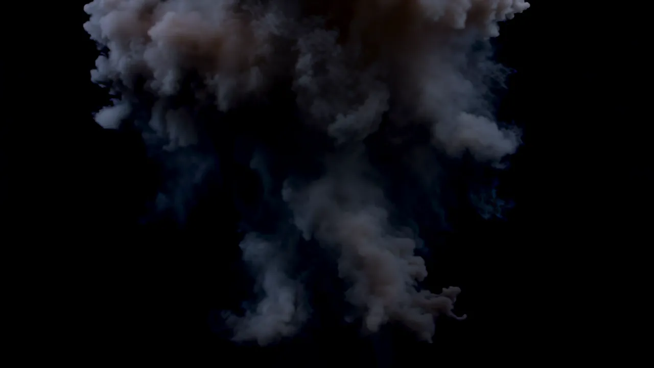 Large Fireball Explosion Expanding with Flames and Sparks