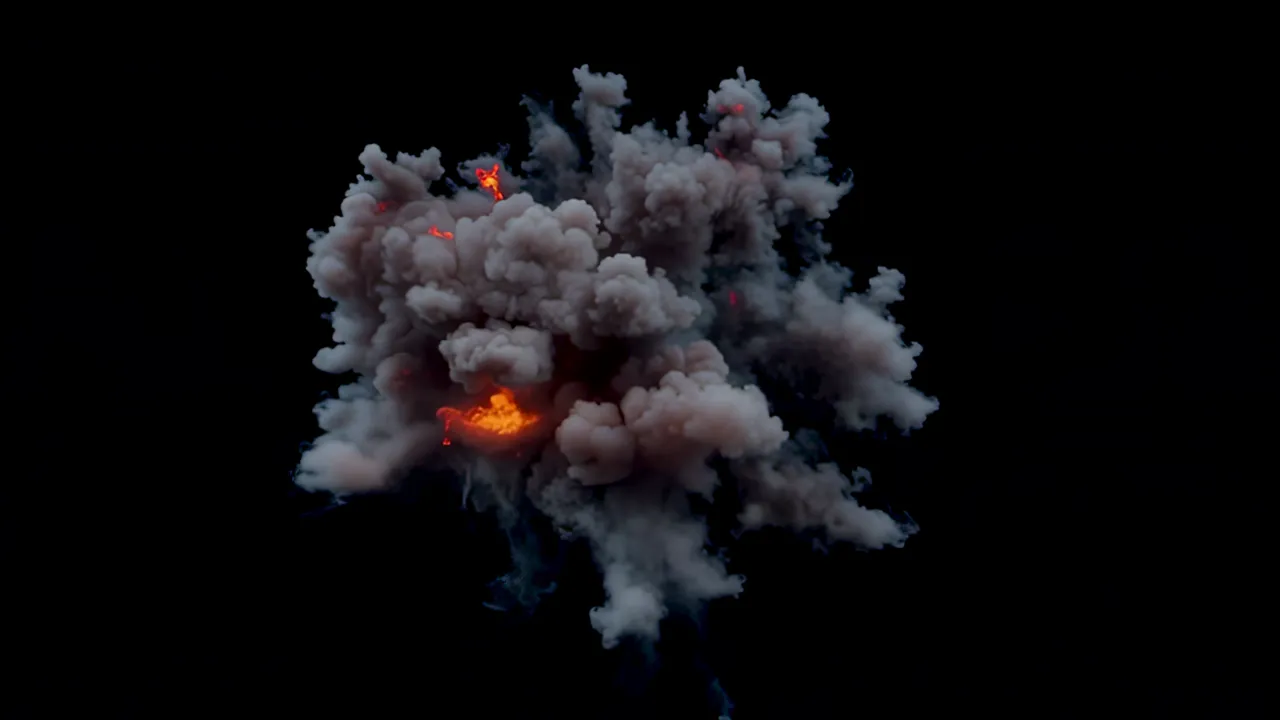 Large Fireball Explosion with Electric Effects