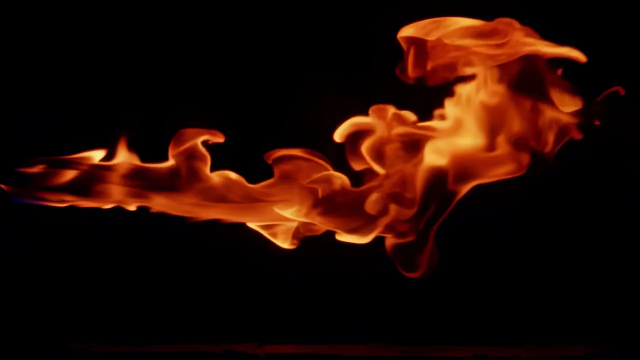 Large Flames Stretching and Curling in a Unified Wave