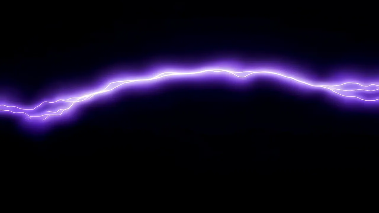 Large Lightning Flash Illuminating Electric Glow