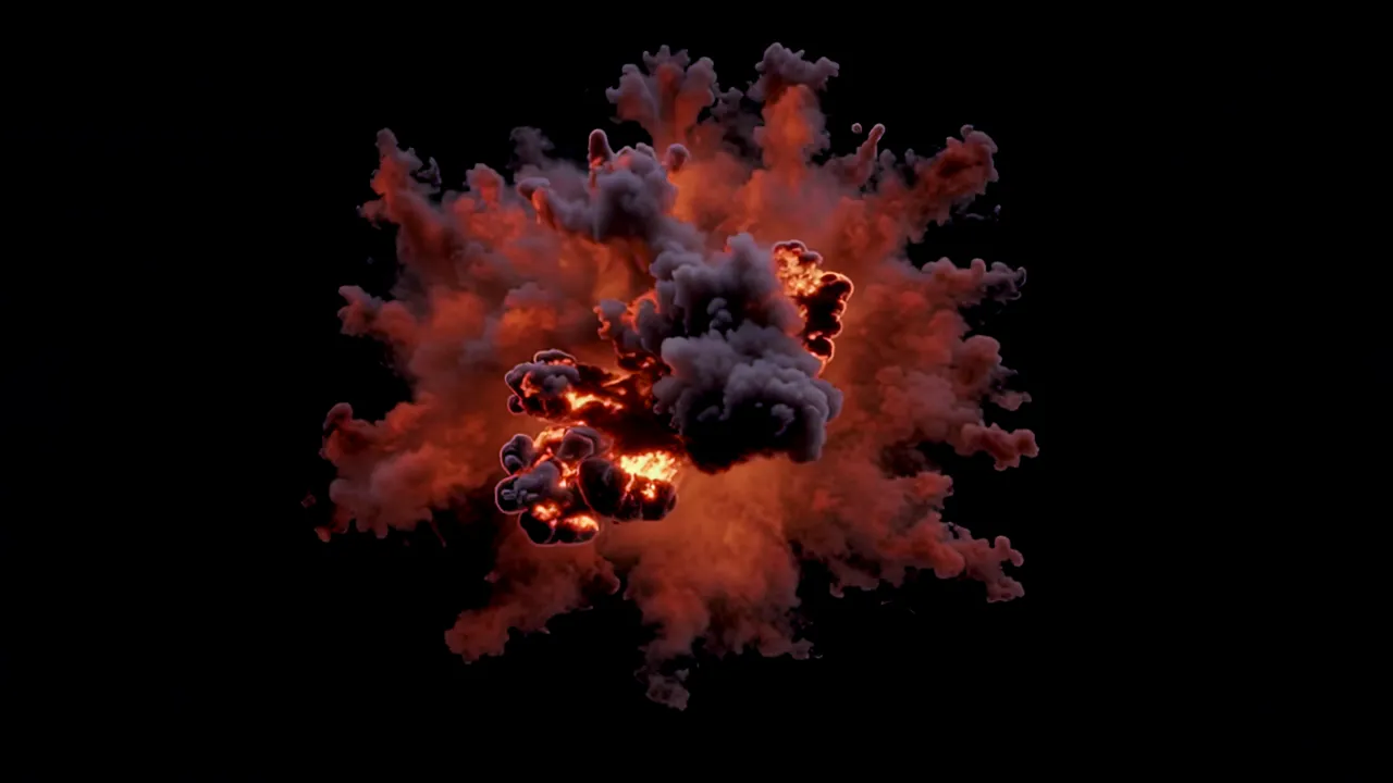 Large Sci-Fi Energy Explosion with Plasma Core
